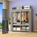 Premium Strong Heavy Duty Clothes Rack with Cover, 95% Assembled Freestanding Fordable Clothing Racks for Hanging Clothes, 71' Lx71 H,Black