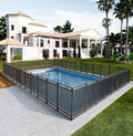 110ft (L) × 47in (H), 42 Panels & 6 Gates Removable Pool Fence, Robust In-Ground Safety Fence for Pools, Pets & Children, Weatherproof Metal Pool Fence with Double-Lock Gate