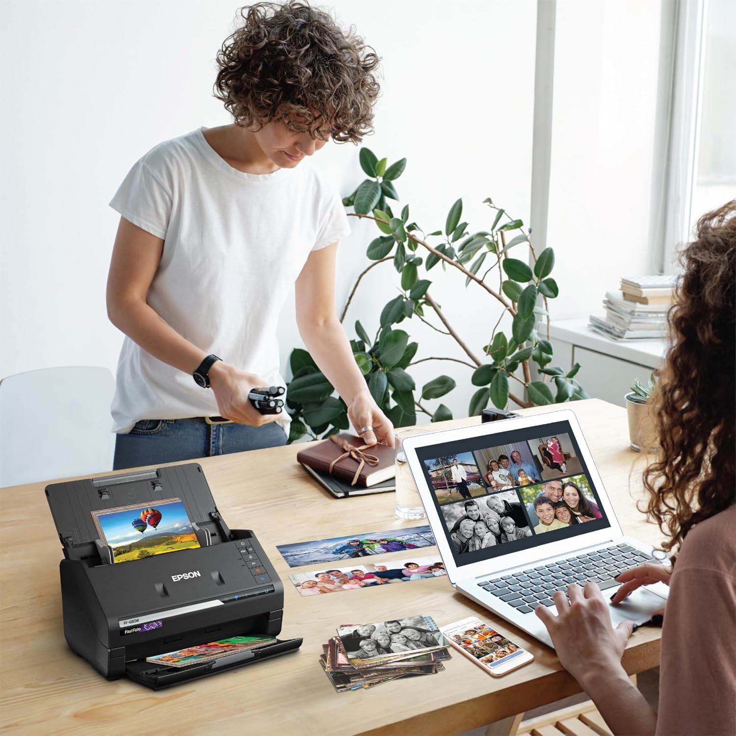 Epson FastFoto FF-680W Wireless High-Speed Duplex Photo and Document Scanner and System with USB Connect and Mobile Scanning