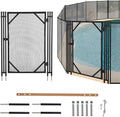 GarveeLife 4Ft x 2.5Ft Pool Fence Gate, Heavy Duty Steel Aluminum Frame, Pool Safety Fence Gate Kit with Stainless Steel Latch for Inground/Above Ground Pools, DIY Installation, Black