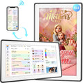 Digital Calendar,15.6-inch Digital Wall Planner & Chore Chart, Touchscreen Family Organizer for Schedules, Events & Reminders, Wall Mount Included, Smart Calendar Perfect for 2026 Planning (Grey Frame)