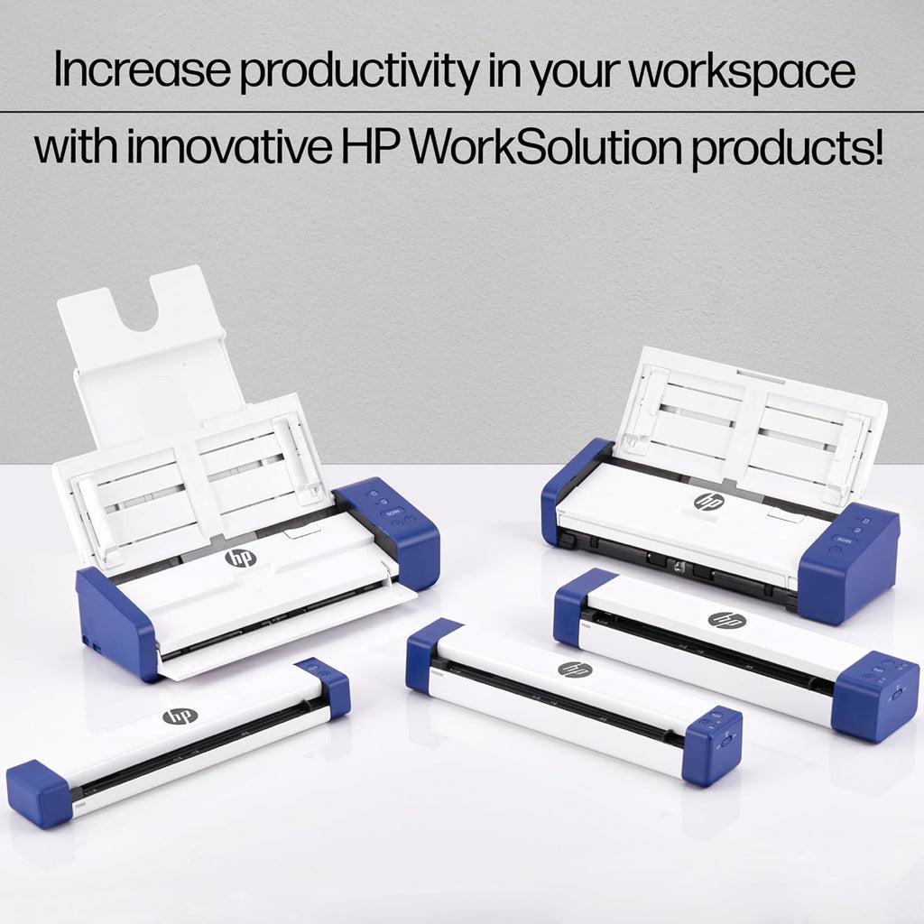 HP PS100W Portable Document Scanner - Wi-Fi & USB, 300 DPI, 8.5x14 in - Mobile Scanner for On-the-Go Use - Office Electronics for Home & Office - Compatible with Mac & Windows PC and Laptop
