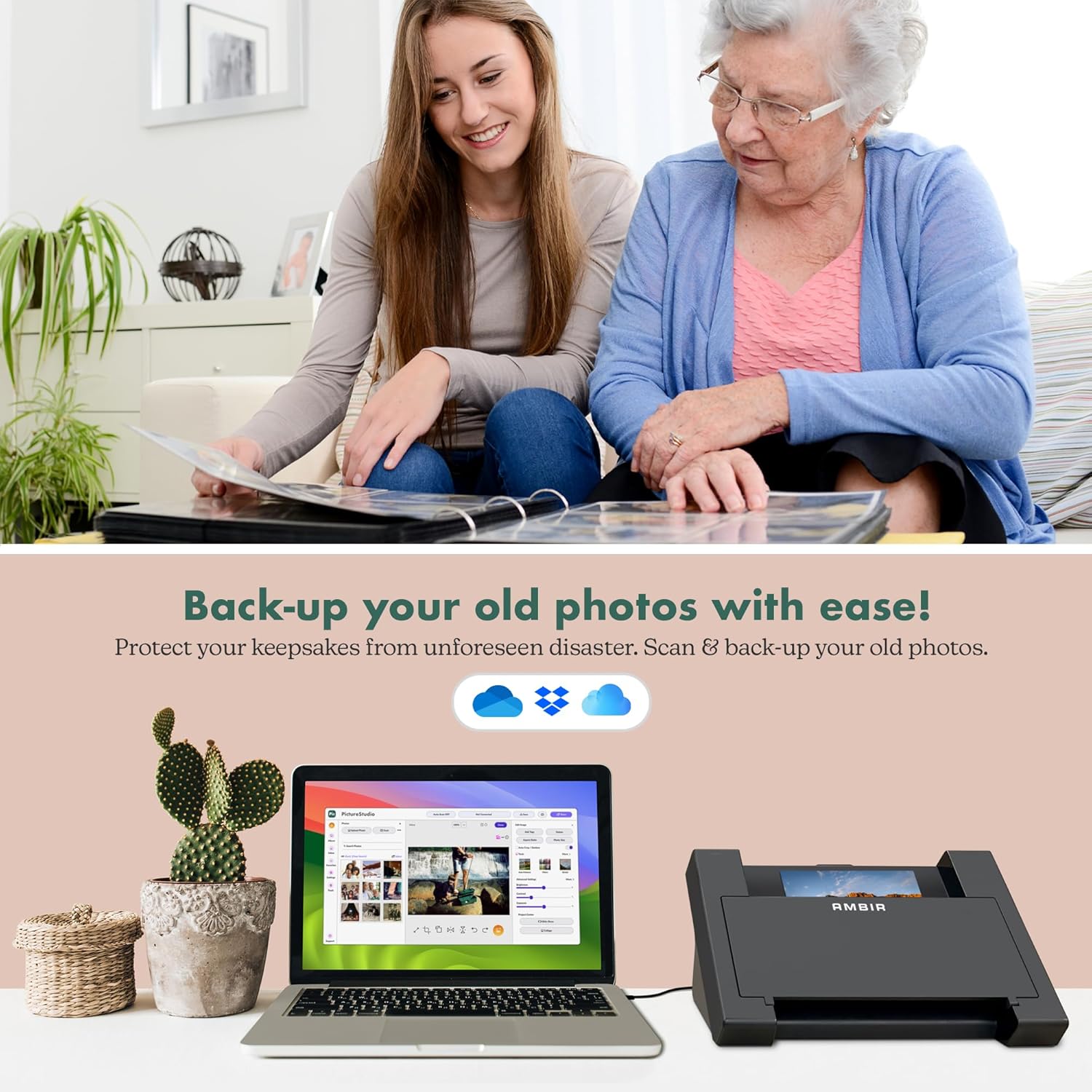 AMBIR Technology Photo Scanner with PICTURESTUDIO