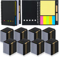 Qilery 100 Pack Lined Spiral Notebook Small Notepad and Pen Set Steno Pads Lined Notepad Black Pocket Notebook for Business Office School Supplies