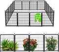 Getlay Doorless Dog Playpen 56inch 10 Panels, Dog Fence Outdoor for Yard, Garden Fence for Medium/Large Pets. Black Dog Pens Total22.1 Ft(L)
