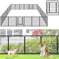Decorative Metal Garden Fence with Gate, 32in(H) x 64Ft(L) No Dig Fence 24 Panels Fencing for Dogs Animal Barrier Fence Garden Fencing for Yard, Patio, Flower Bed