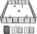 Dog Playpen Outdoor, 40' Height 28 Panels Pet Fence with Low Threshold Full Gate, Large Dog Fence Outdoor for Yard, Heavy Duty Pet Playpen Metal Play Pen Fence for RV Camping