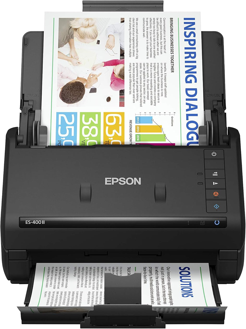 Epson Workforce ES-400 II Color Duplex Desktop Document Scanner for Computers Including PC and Mac with Auto Document Feeder and Image Adjustment Tools