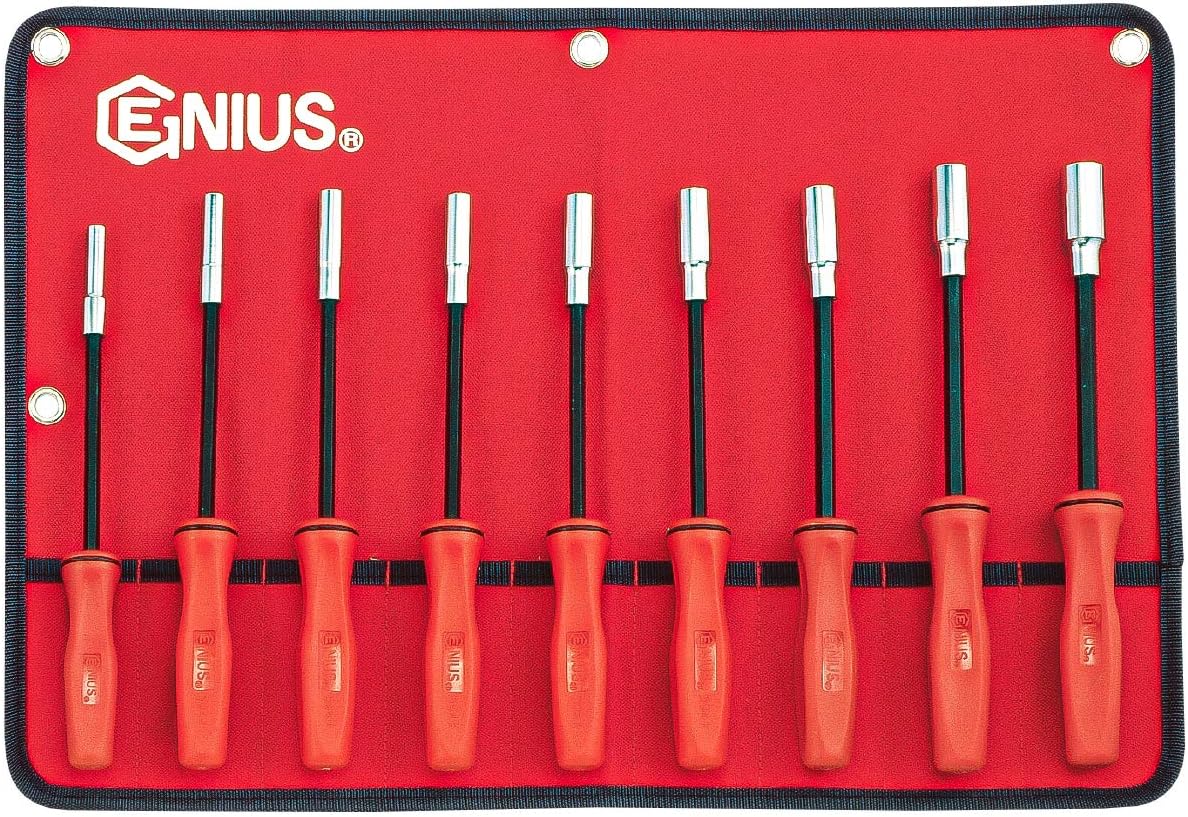 Genius Tools 9 Piece Metric Long Hex Nut Driver Set (with Magnet) NM-009MD