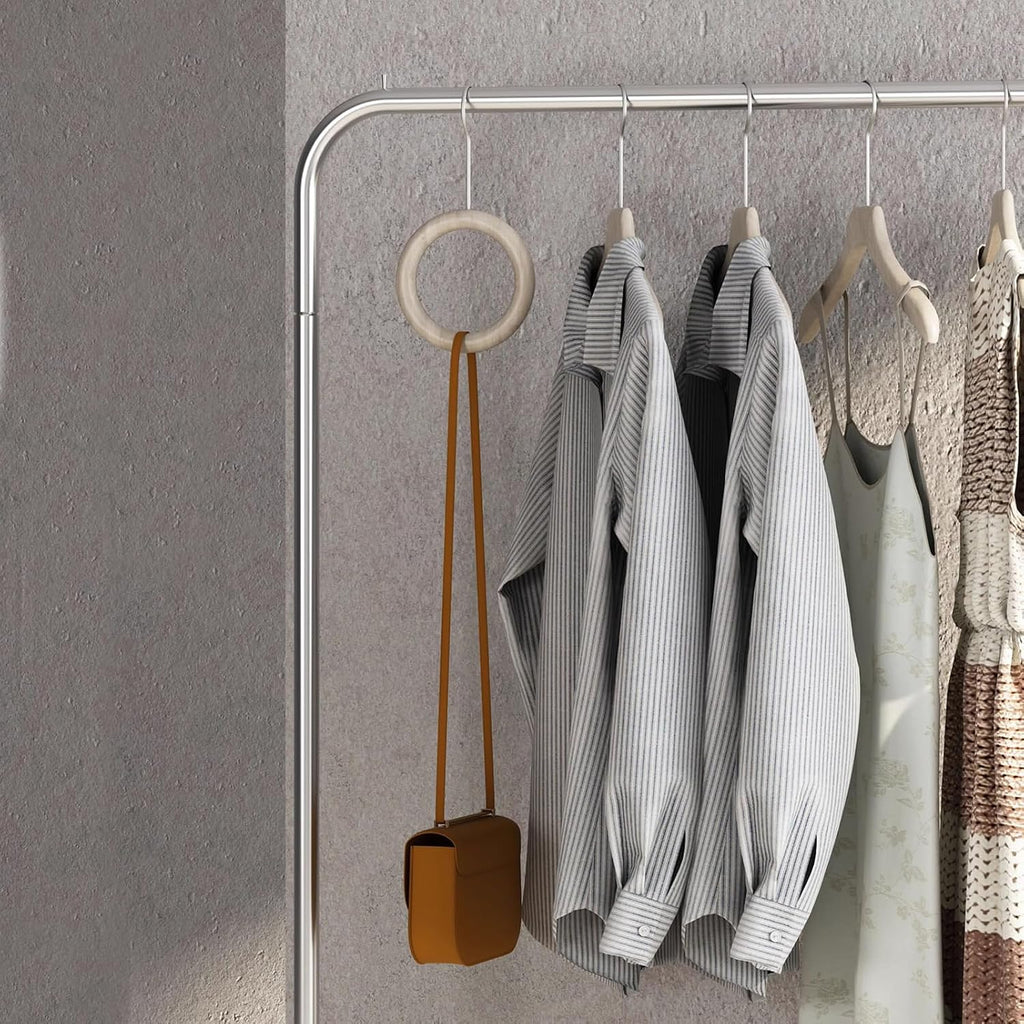 Heavy duty Garment rack Stainless Steel Clothing Rack For Hanging Clothes Heavy Duty Clothes Rail For Bedrooms And Offices Freestanding Retail Display Rack Easy To Assemble Single Rod Coat Rac ( 120X