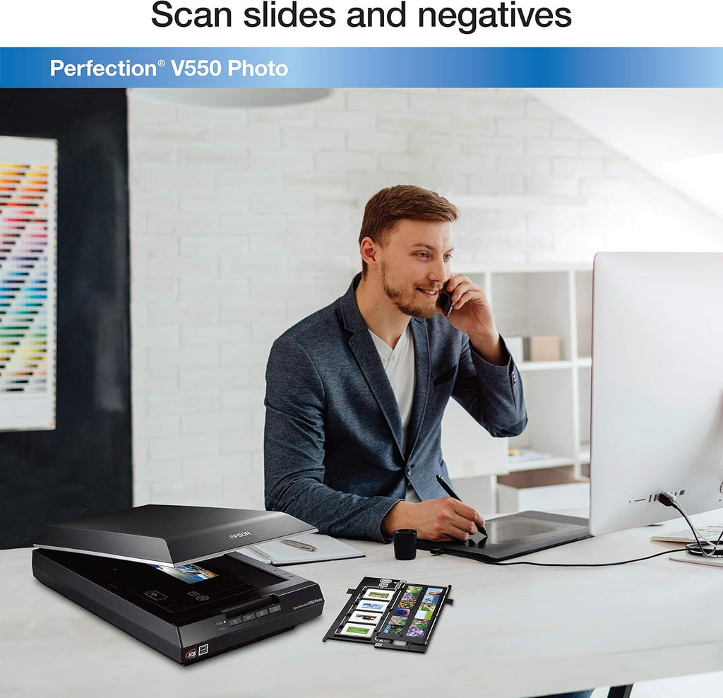 Epson Perfection V550 Color Photo, Image, Film, Negative & Document Scanner with 6400 DPI Optical Resolution