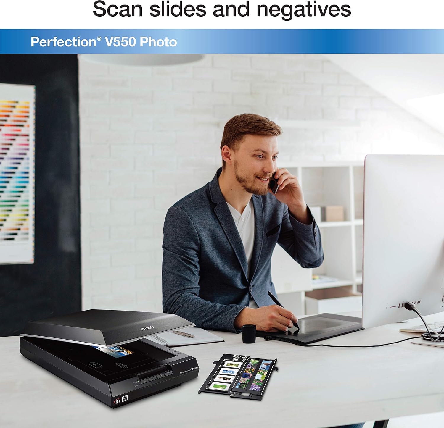 Epson Perfection V550 Color Photo, Image, Film, Negative & Document Scanner with 6400 DPI Optical Resolution
