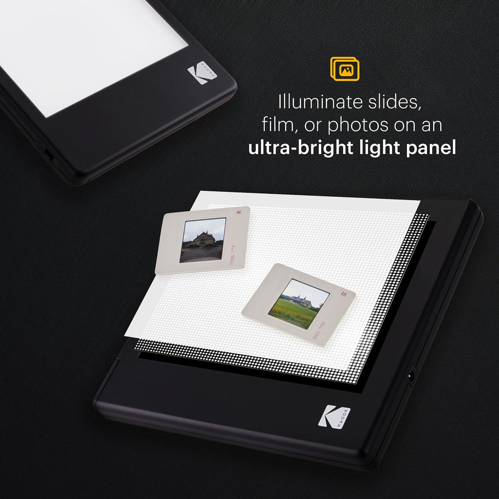 KODAK LED Light Box 12'x8' for Negatives, Slides & Film | Illuminated Board Panel & LED Light Pad for Viewing & Scanning Photos, Tattoo Drawing, Artist Sketching & Stenciling | Glare-Free, USB Powered