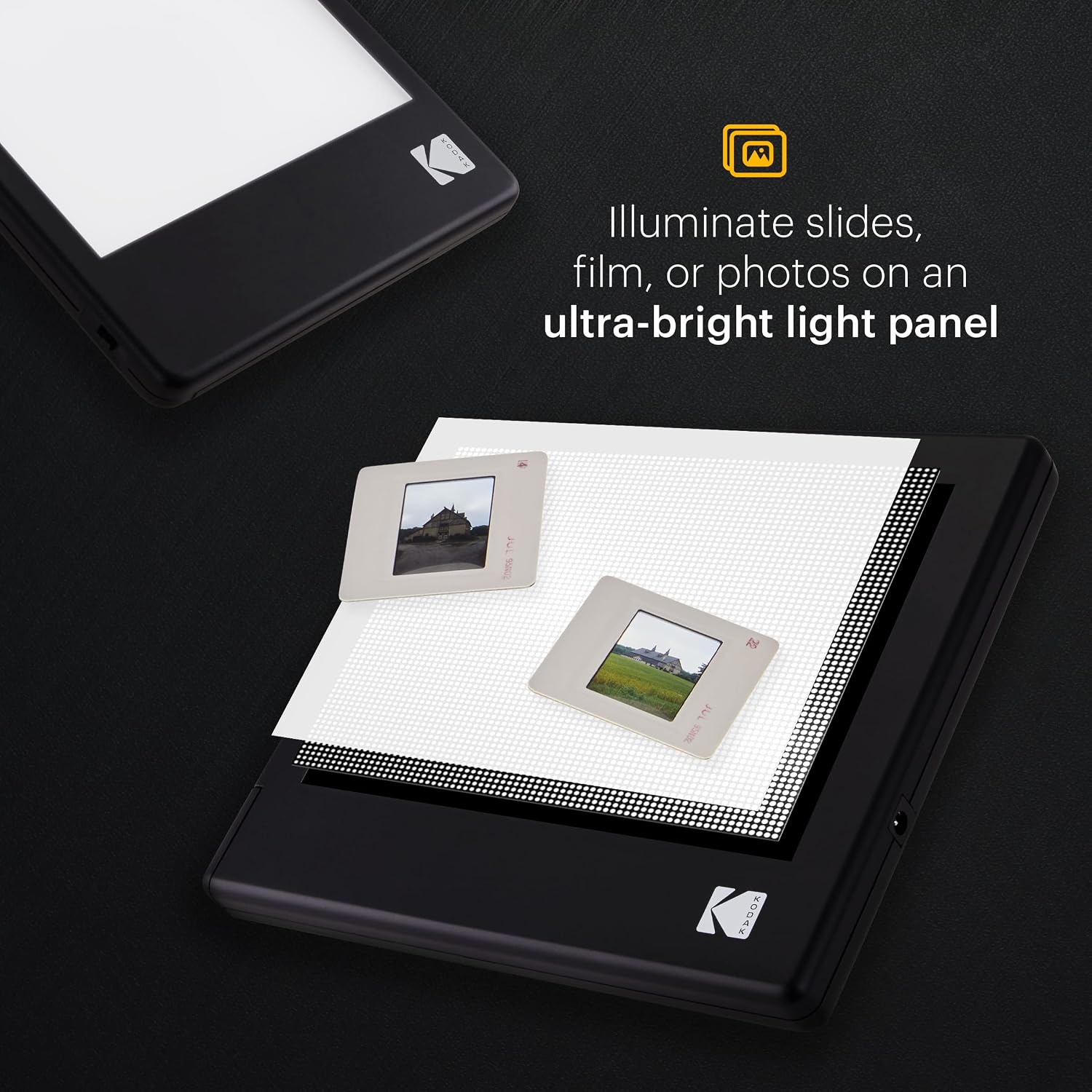KODAK LED Light Box 12'x8' for Negatives, Slides & Film | Illuminated Board Panel & LED Light Pad for Viewing & Scanning Photos, Tattoo Drawing, Artist Sketching & Stenciling | Glare-Free, USB Powered