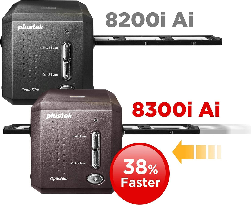 Plustek OpticFilm 8300i Ai Film & Slide Scanner Converter + 35mm Negative Film Holders kit