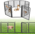 Decorative Garden Fence with Gate, 40 in(H) x 23 ft(L) Rustproof Metal Fence Panels No Dig Fence with Full Panel Gate, Dog Fence Outdoor for Yard, Animal Barrier Garden Fencing for Yard