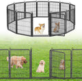 Decorative Garden Fence with Gate, 32 in(H) x 30 ft(L) Rustproof Metal Fence Panels No Dig Fence with Full Panel Gate, Dog Fence Outdoor for Yard, Animal Barrier Garden Fencing for Yard