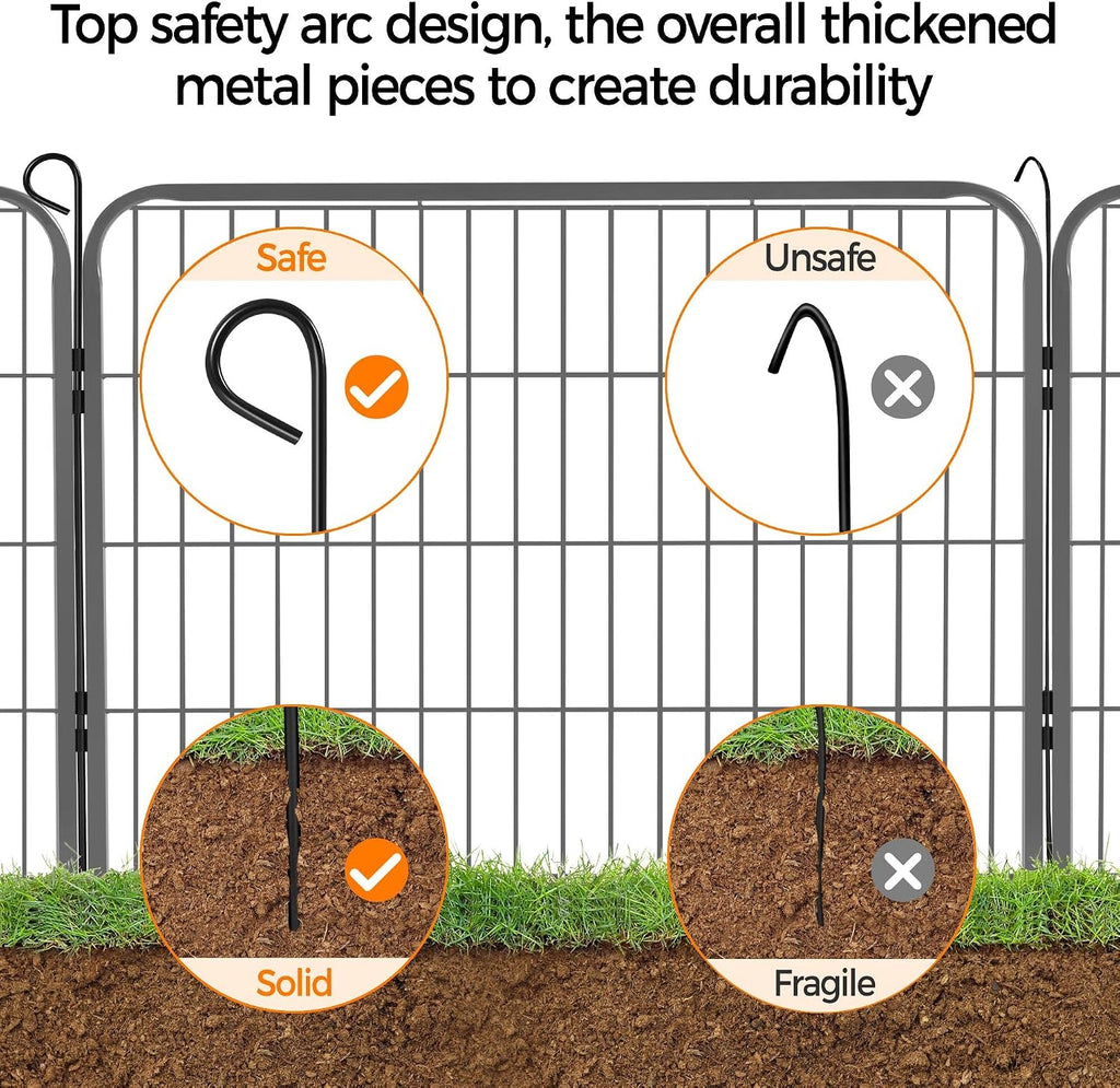 Yaheetech Wide Panel Dog Playpen, 16 Panels 24 inch High Pet Pen with Gate, Portable Indoor Outdoor Fence for Small/Medium Breed Dogs