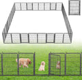 Decorative Garden Fence with Gate, 32 in(H) x 74 ft(L) Rustproof Metal Fence Panels No Dig Fence with Full Panel Gate, Dog Fence Outdoor for Yard, Animal Barrier Garden Fencing for Yard