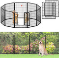 No Dig Decorative Garden Fence with Gate Rustproof Metal Fence Panels, 40in(H) x 27Ft(L) Garden Fencing for Yard 10 Panels Animal Barrier Fence for Dogs, Rabbit, Patio