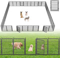 Decorative Garden Fence with Gate, 32 in(H) x 104 ft(L) Rustproof Metal Fence Panels No Dig Fence with Full Panel Gate, Dog Fence Outdoor for Yard, Animal Barrier Garden Fencing for Yard