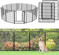 Decorative Metal Garden Fence with Gate Dog Fence Outdoor for Yard, 40in(H) x 37Ft(L) No Dig Fence 14 Panels Fencing for Dogs Animal Barrier Fence Garden Fencing for Yard, Patio, Flower Bed