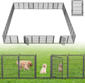 Decorative Garden Fence with Gate, 32 in(H) x 87 ft(L) Rustproof Metal Fence Panels No Dig Fence with Full Panel Gate, Dog Fence Outdoor for Yard, Animal Barrier Garden Fencing for Yard