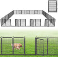 Decorative Garden Fence with Gate, 40 in(H) x 95 ft(L) Rustproof Metal Fence Panels No Dig Fence with Full Panel Gate, Dog Fence Outdoor for Yard, Animal Barrier Garden Fencing for Yard