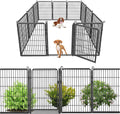 Decorative Garden Fence with Extra Wide Gate Garden Fencing for Yard, 32 in(H) x 22 ft(L) Metal Flower Bed Fencing Temporary Fence for Dogs Outside Dog Fencing for Garden Beds