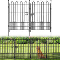 DurayLoly 10 Panels Garden Fence with Latch Gate, 39.51in (H) X 23.08ft(L) Animal Barrier Fence with 1in Gaps for Rabits, Tall Dog Fencing Outdoor for Yard, Flower Beds, Patios, Vegetable Patches