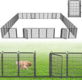 Decorative Garden Fence with Gate, 40 in(H) x 86 ft(L) Rustproof Metal Fence Panels No Dig Fence with Full Panel Gate, Dog Fence Outdoor for Yard, Animal Barrier Garden Fencing for Yard