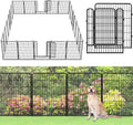 No Dig Decorative Garden Fence with Gate Rustproof Metal Fence Panels, 40in(H) x 64Ft(L) Garden Fencing for Yard 24 Panels Animal Barrier Fence for Dogs, Rabbit, Patio