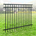 Fencer Wire Heavy Duty Flat Top Fence Barrier Panel, 4FT Height X 6FT Width Anti-Rust Metal Fencing Panel, Steel Outdoor Decorative Garden Fence Panel for Yard, Pool, Patio, Single Panel
